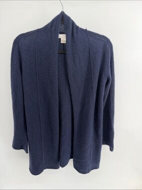 Kenar 100% 2-ply cashmere shawl collar long line knit sweater cardigan sz M